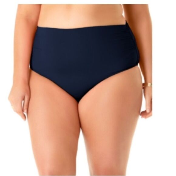 Anne Cole Live in Color Convertible Swim Bottom Navy Plus Size Swumwear - Picture 9 of 9